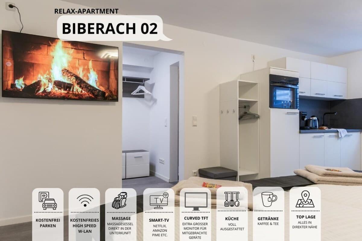Relaxapartment 2 Massagesessel Smarttv Kueche Biberach an der Riß Esterno foto